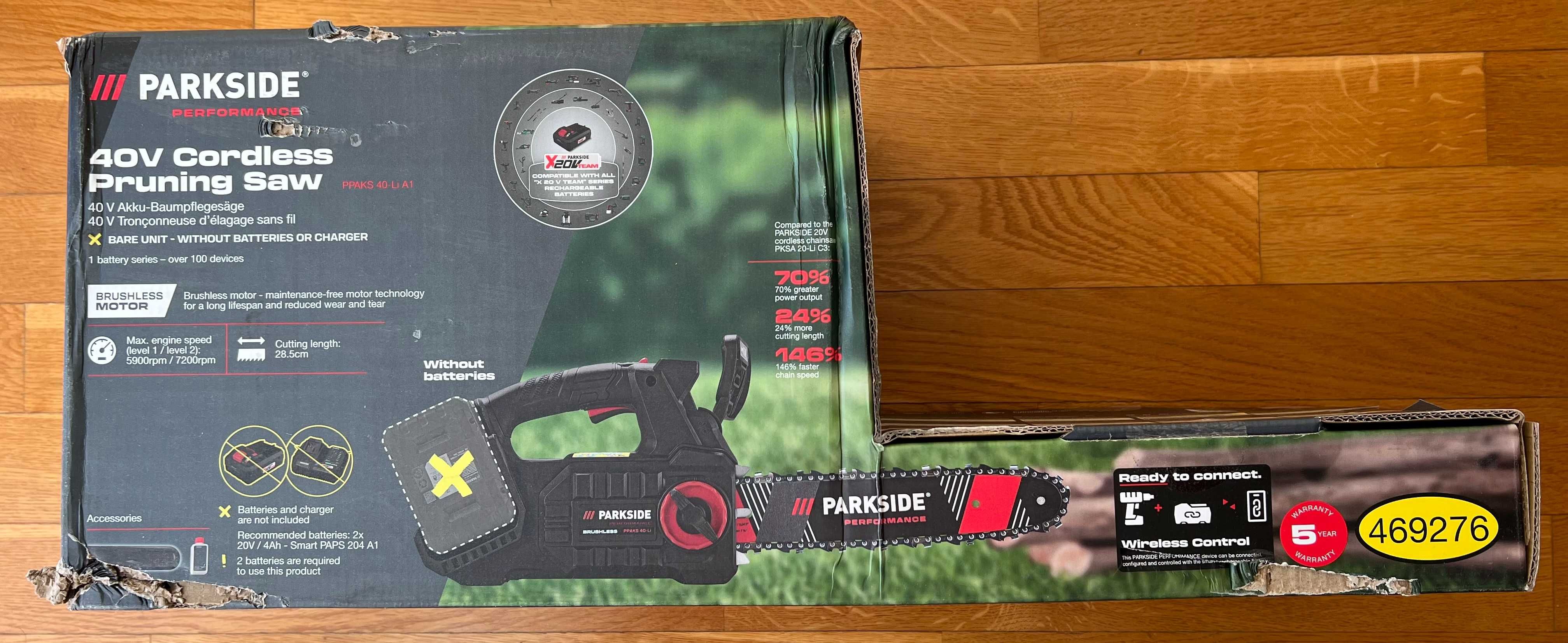 Akumulatorowa piła łańcuchowa Parkside Performance PPAKS 40V NOWOŚĆ