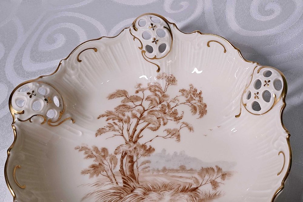Patera na nóżkach Sygnatura Rosenthal Elfenbein Kronach Moliere