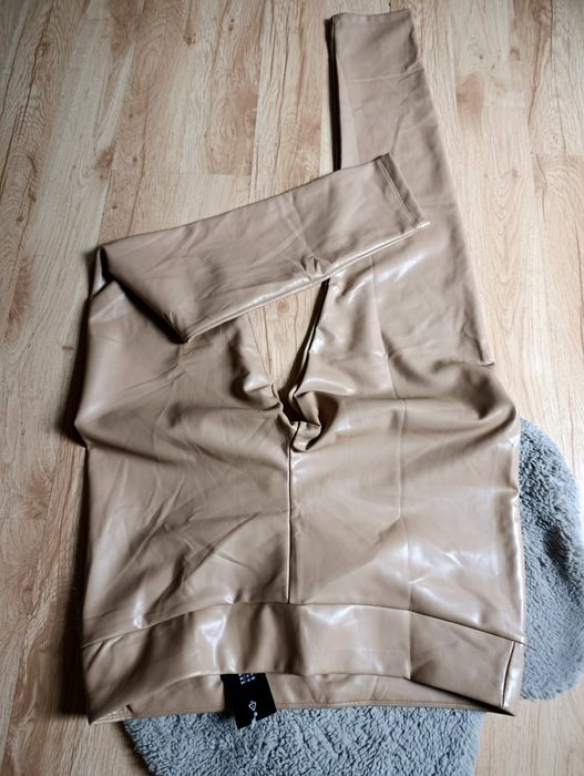 Spodnie getry legginsy skórzane 44