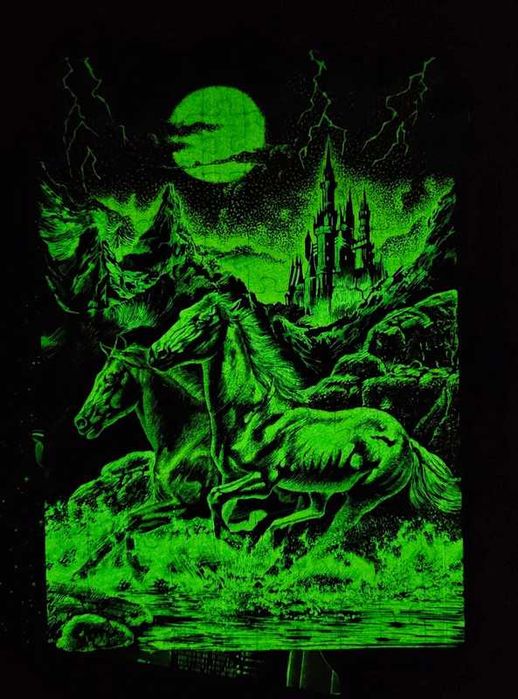 Puzzle 40x28 Brilha no Escuro – Cavalos e Fantasia