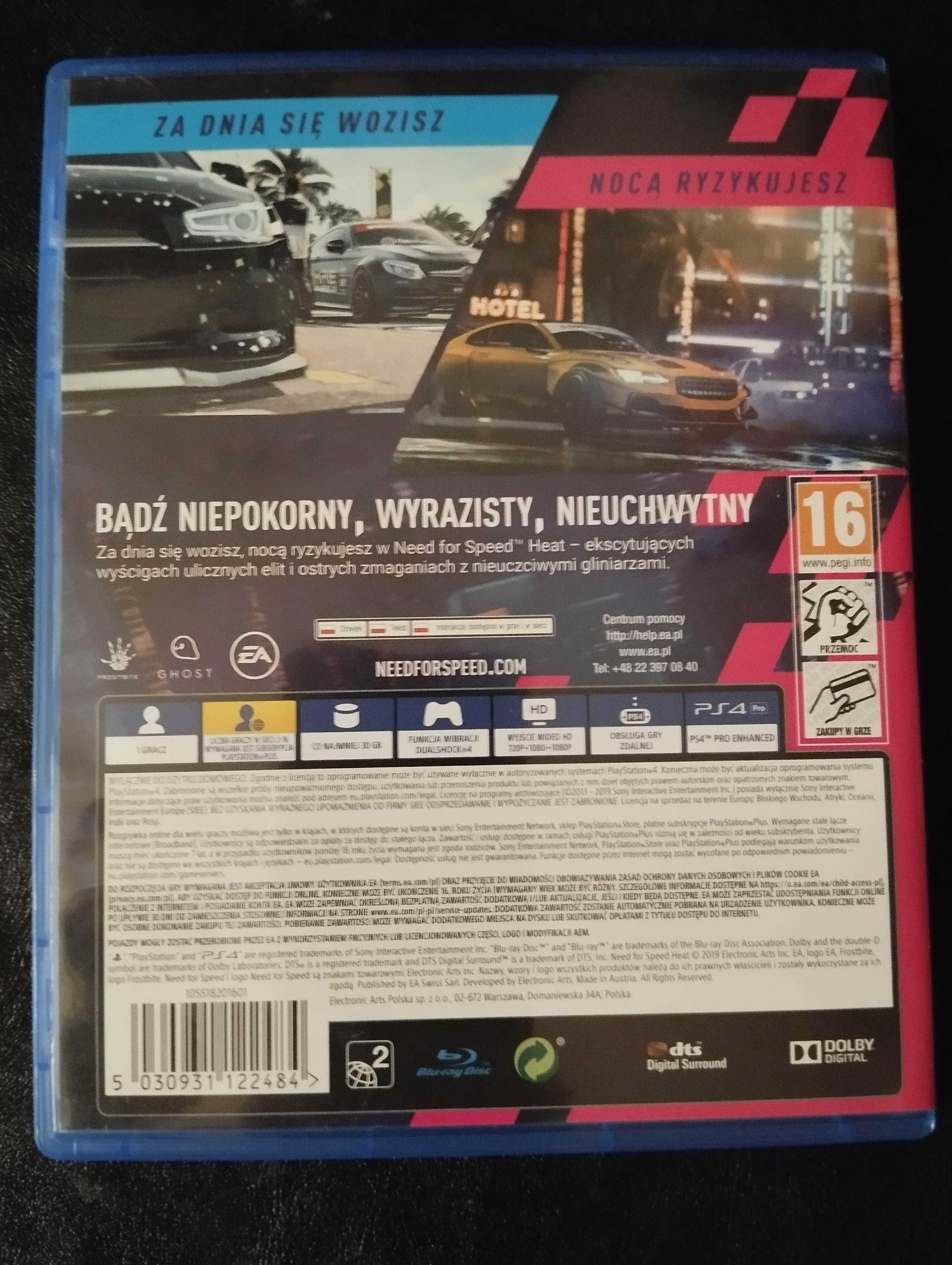 Need For Speed Heat - PS4 PS5 - j.polski, wyścigi, duzy wybór gier