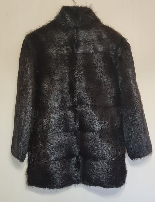 Piękne futro czarne z nutrii, marka RZF, rozm. 48