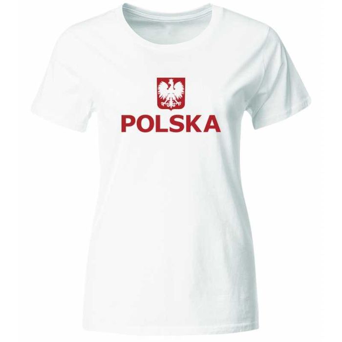 Koszulka Kibica Reprezentacji Polski, Damska, biała, roz. M (NOWA)