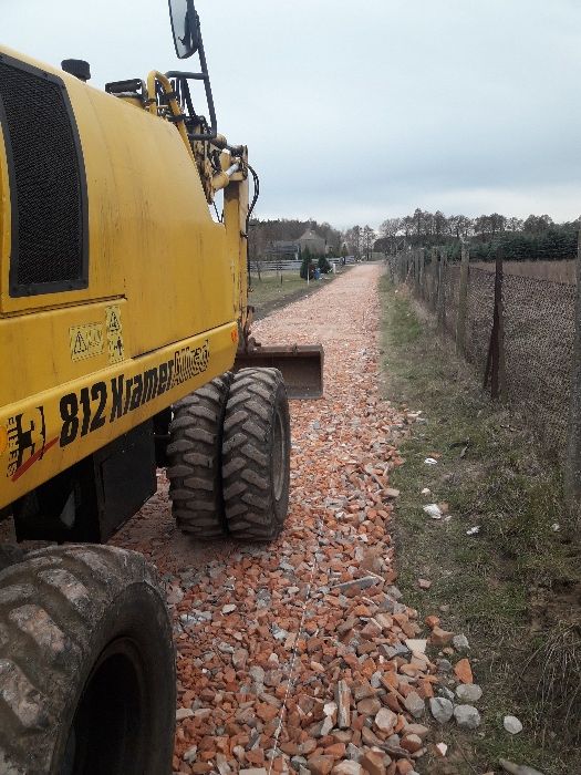 kruszywo betonowo-ceglane,gruz kruszony,Krotoszyn,koparka,ziemia,HDS