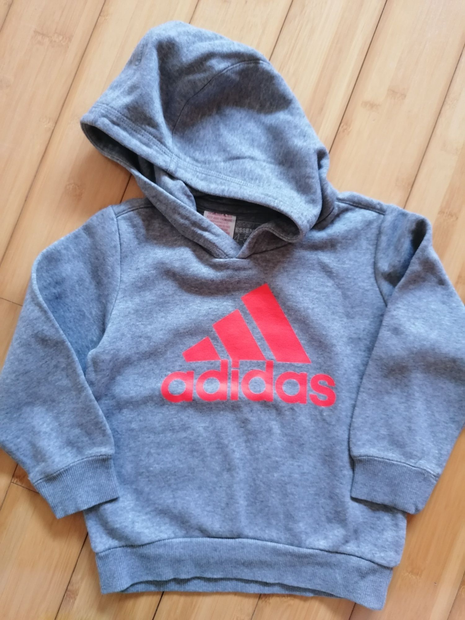 Camisola de capuz cinzenta da Adidas criança 4-5 anos