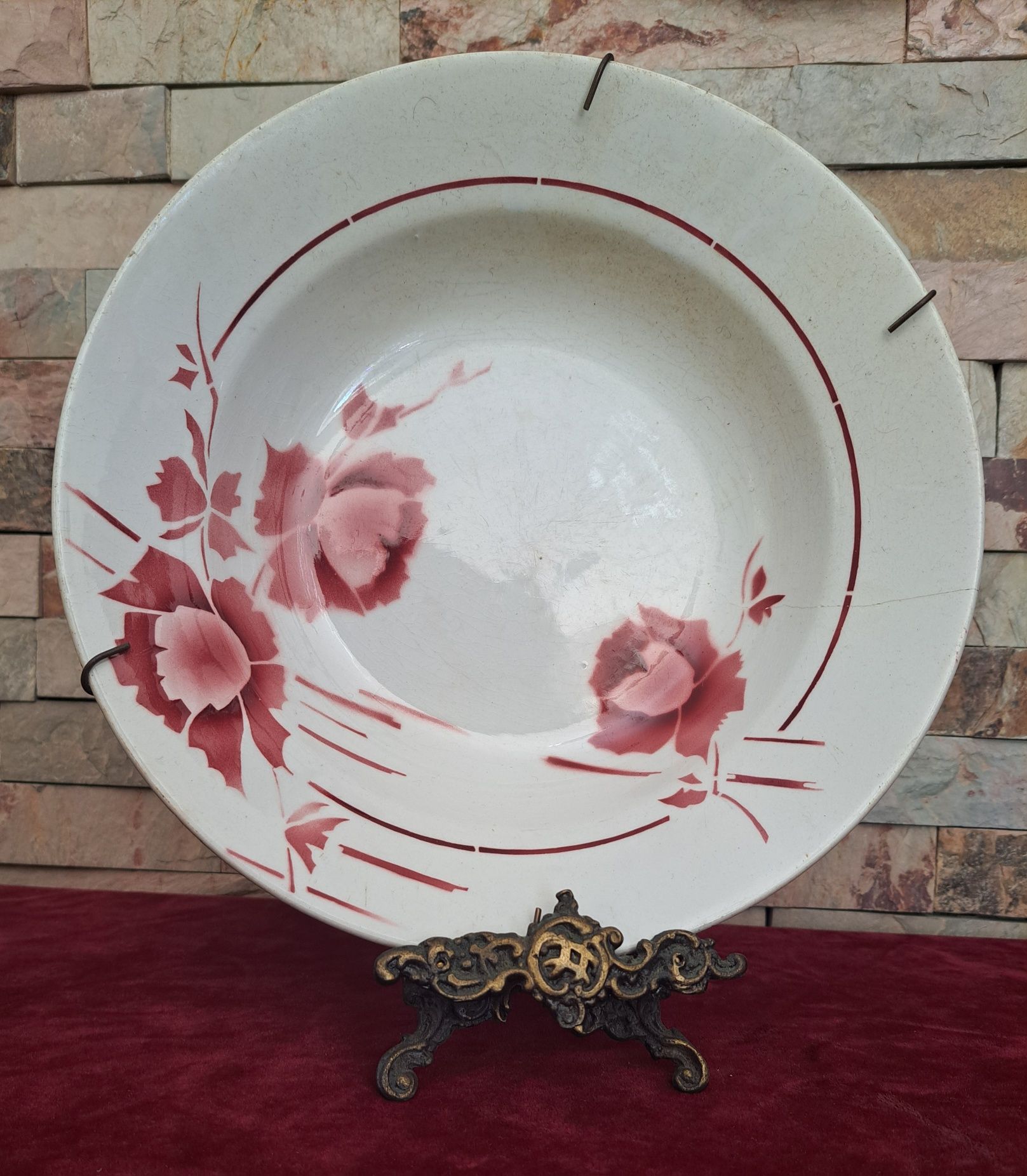 Prato antigo em porcelana frança