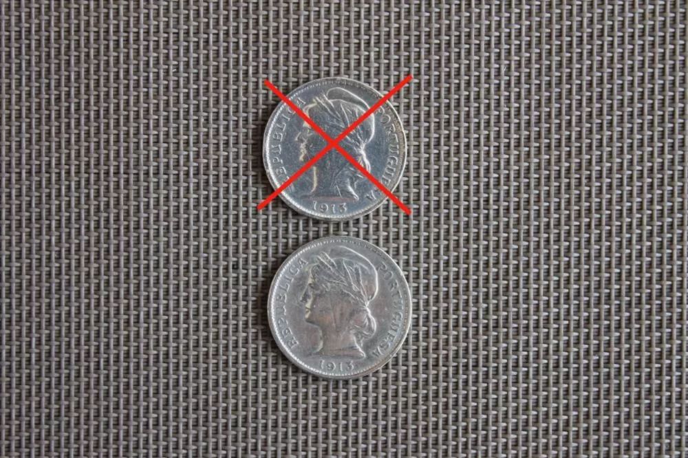 Antiga moeda de 20 Centavos em prata de 1913 (BELA)