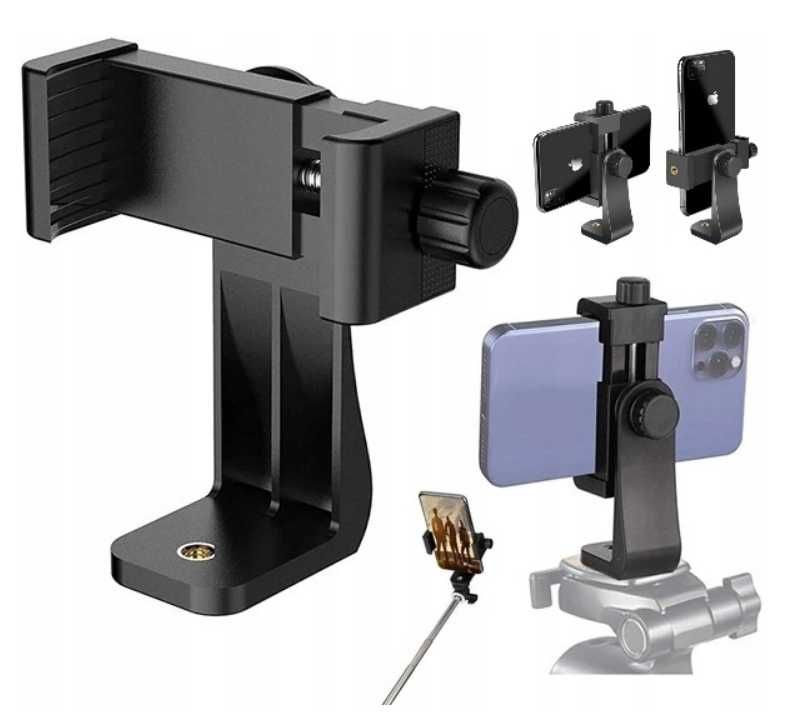 Uchwyt mocowanie 360 stopni na telefon / smartfon adapter do statywu