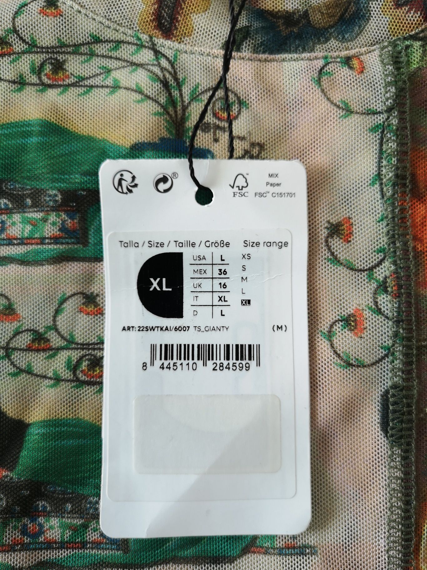Bluzka Desigual Nowa długi rękaw siatka 38 40 wzory