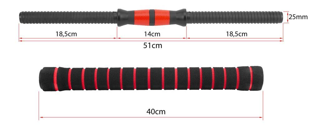 Hantle bitumiczne regulowane 2x30kg zestaw 60kg ze sztangą POZ