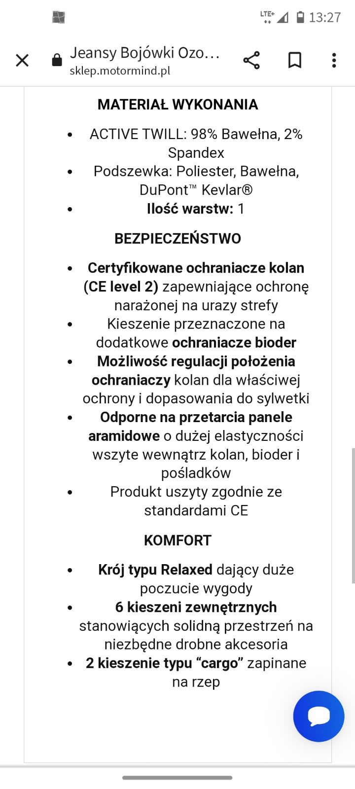 Spodnie motocyklowe Shadow II Ozone W40