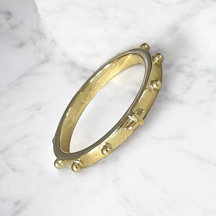 Złoty Pierścionek Różaniec Rozmiar 19