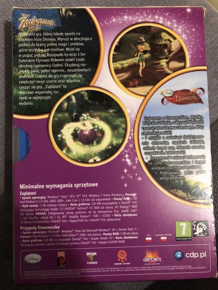 gra komputerowa Dinsey magiczny 2 pack Zaplatani i Dzwoneczek