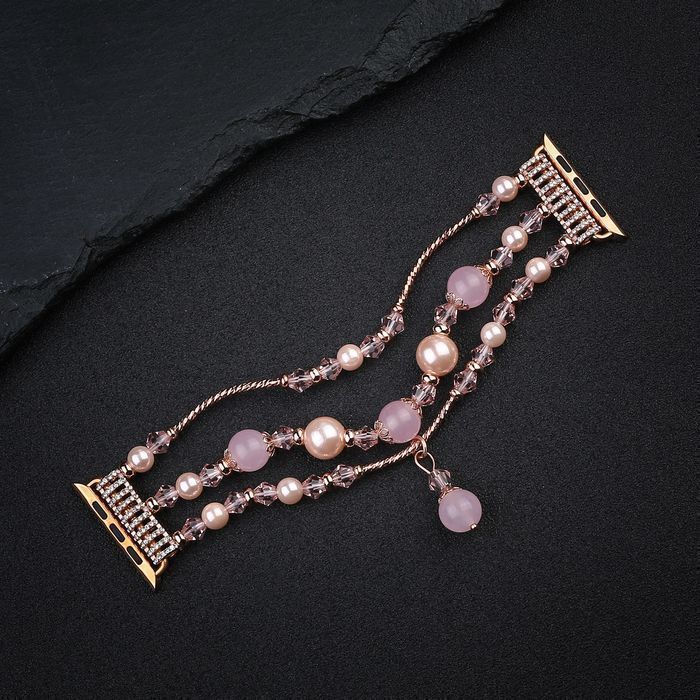 Pasek bransoletka do Apple Watch 42/44/45 wzór 4 różowa