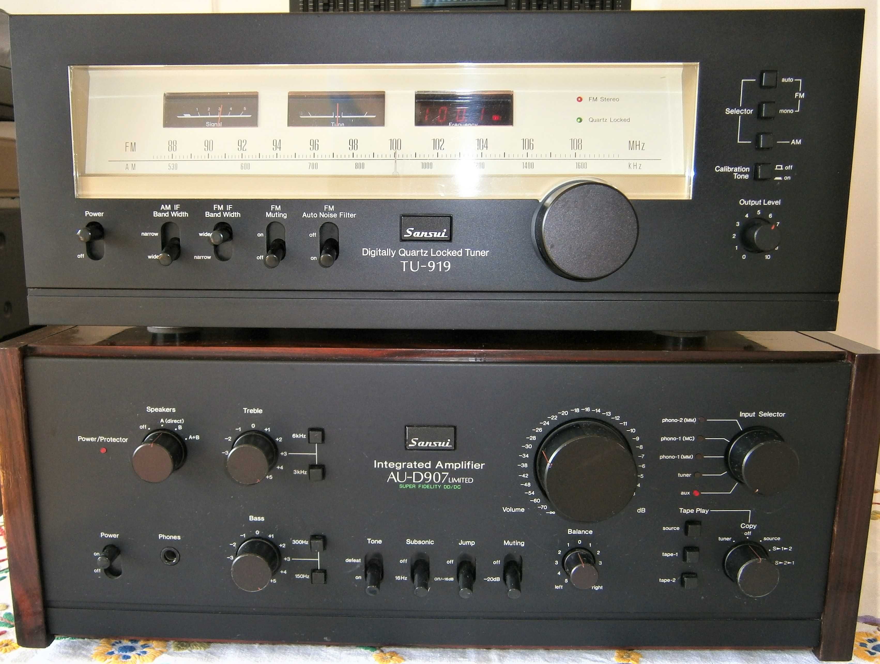 sansui au d 907 limited + tu 919