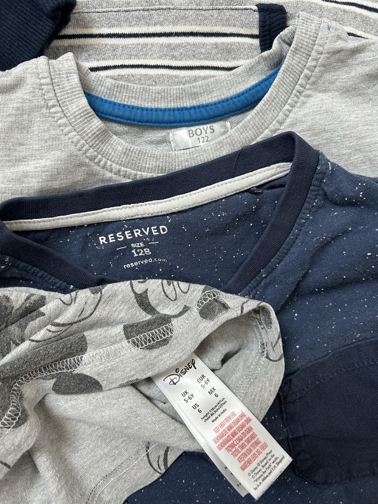 Zestaw bluzek z długim rękawem, r. 110/116, Reserved, H&M, Disney