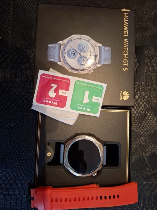 Smartwatch Huawei Watch GT5 46mm niebieski gwarancja + pasek i szkiełk