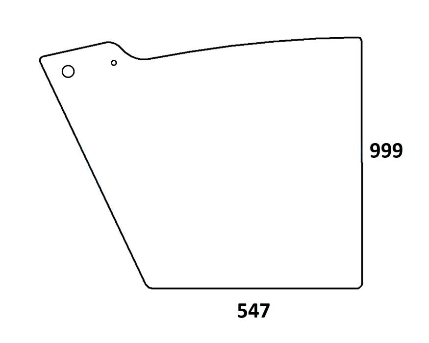 szyba drzwi dolna Case TX New Holland LM 5040, 5060, 5080, 732 ACX138