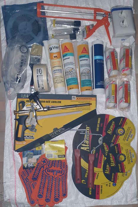 Герметик силикон монтажный пистолет расходники