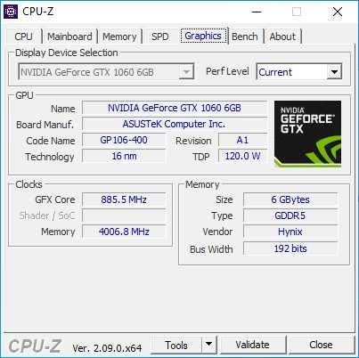 ASUS GTX 1060 6GB GDDR5X б/в (DUAL-GTX1060-O6G)