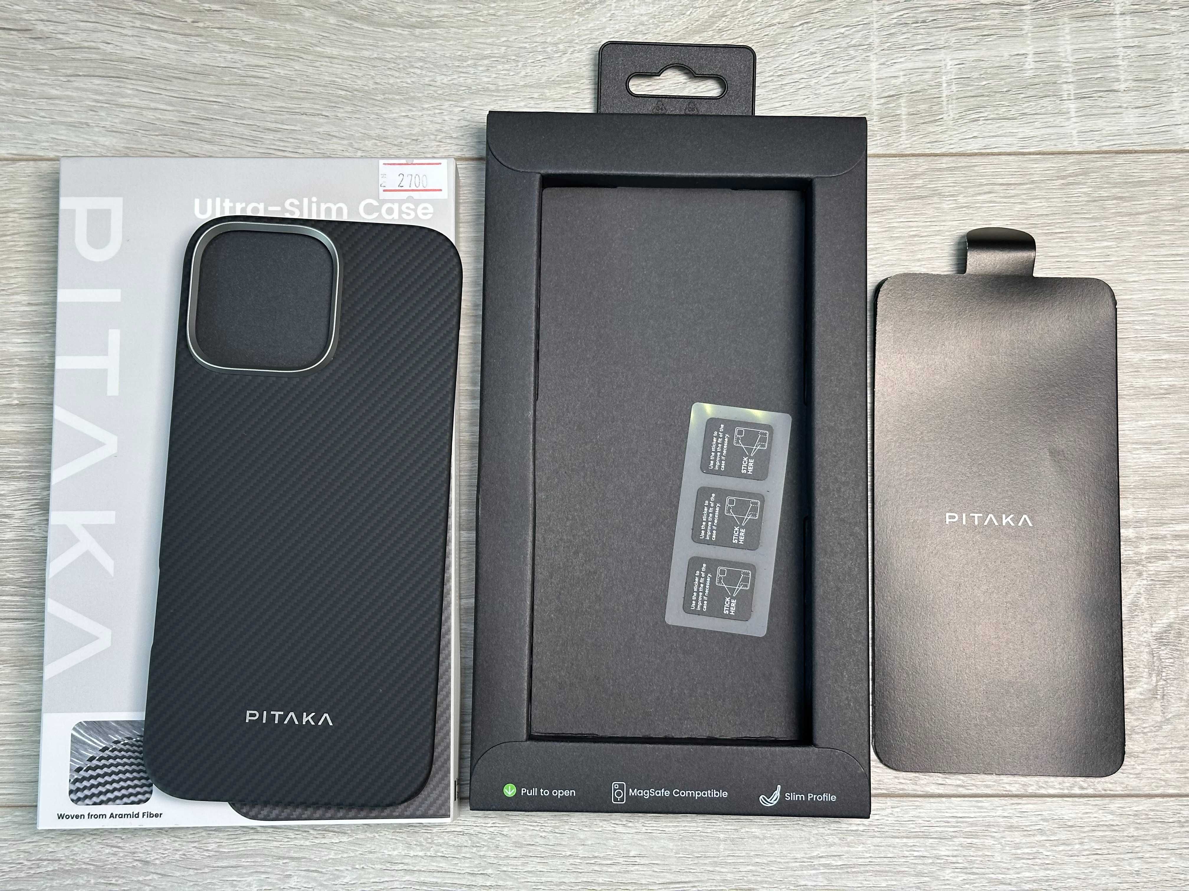 Чохол Pitaka Black/Grey Ultra-Slim iPhone 16 Pro Max карбон оригінал