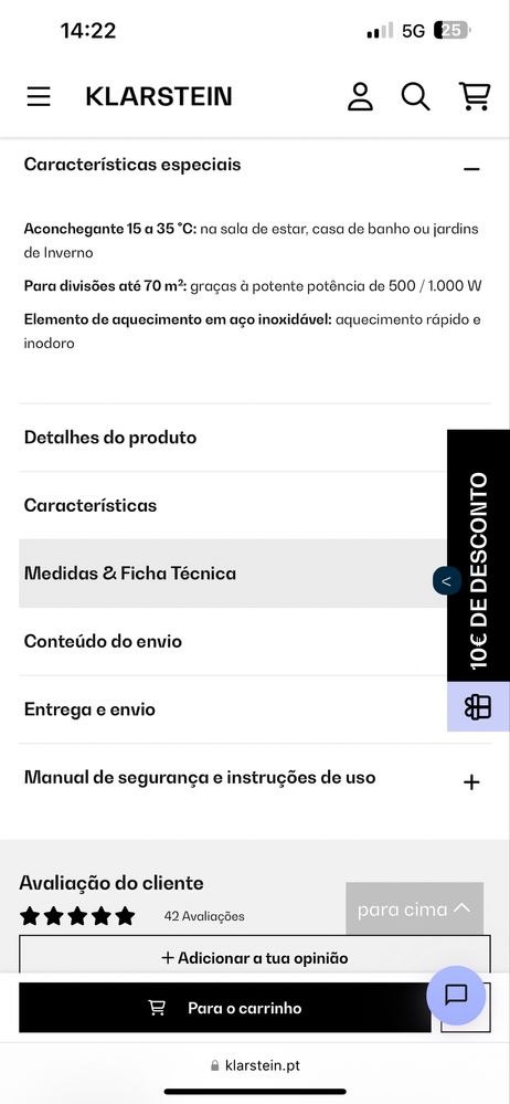 Aquecedor de convencção/convector - estado novo