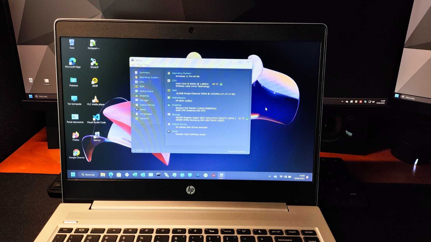 Laptop HP ProBook 440 G6 i5/16gb/NVMe512GB+1TB HDD/W11/Bat