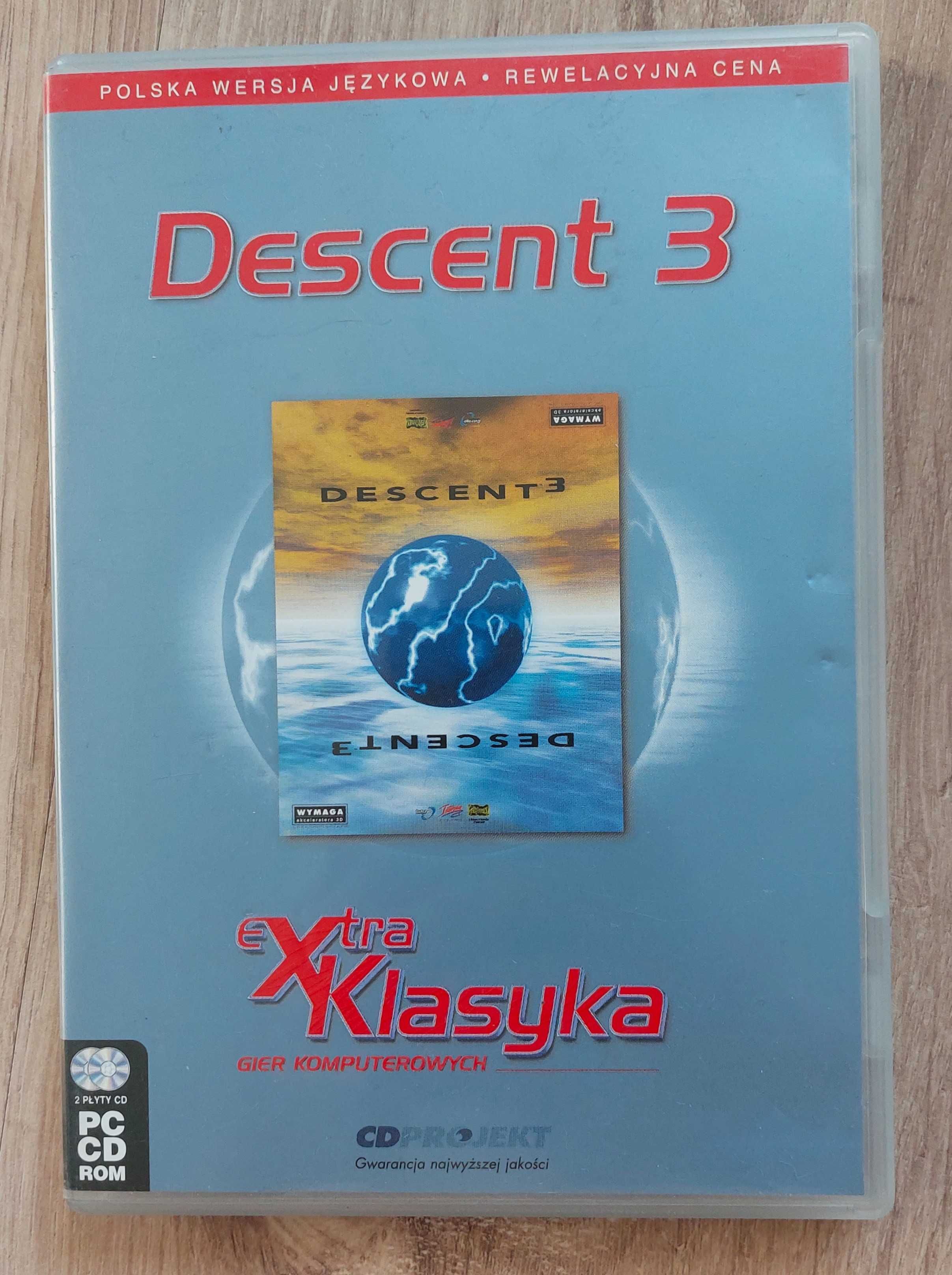 Descent 3 gra Extra Klasyka CD w pudełku (stan b. dobry)