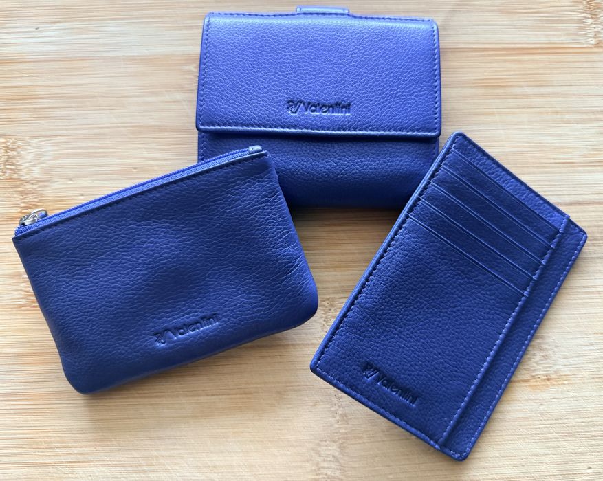 Zestaw 3x VALENTINI warte 400: portfel, saszetka i etui na dokumenty