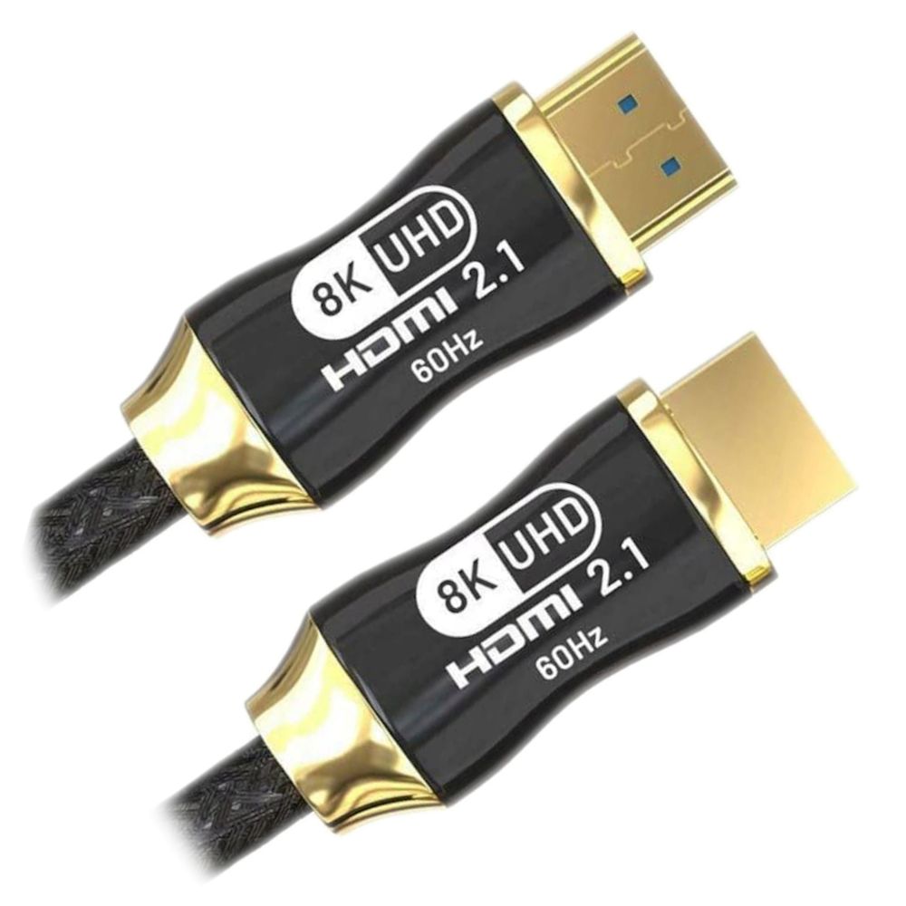 Kabel przewód HDMI 2.1  2 m  8k 60hz 4k 120hz HQ gold  High Speed 48
