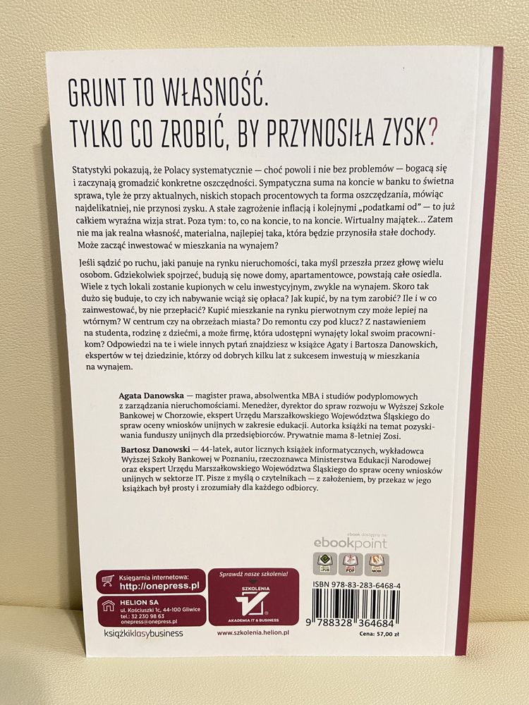 Książka Zarabiaj na nieruchomościach poradnik Danowska