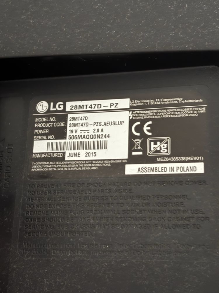 TV LG 28” em perfeito estado