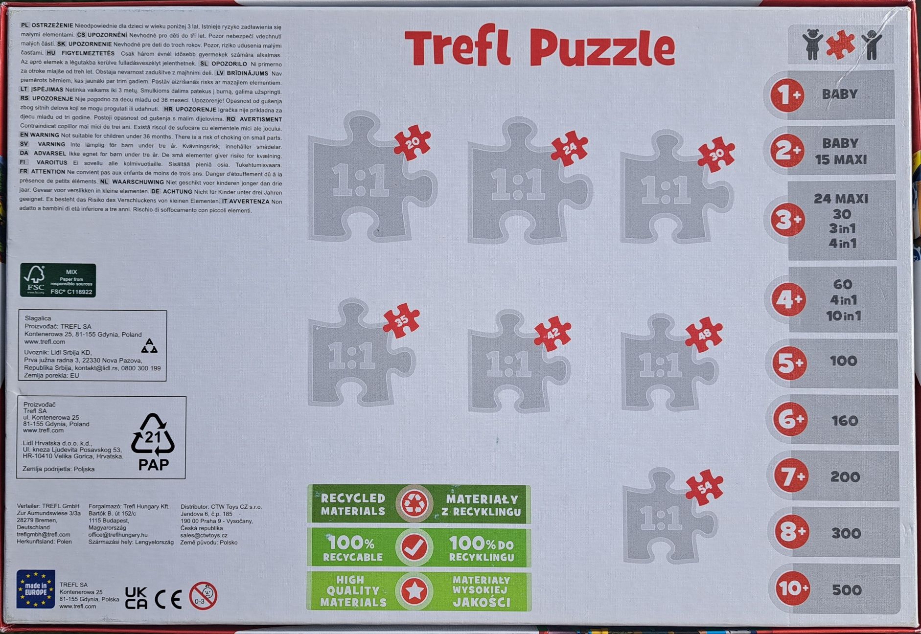 Puzzle Strażak Sam 4+ 9w1