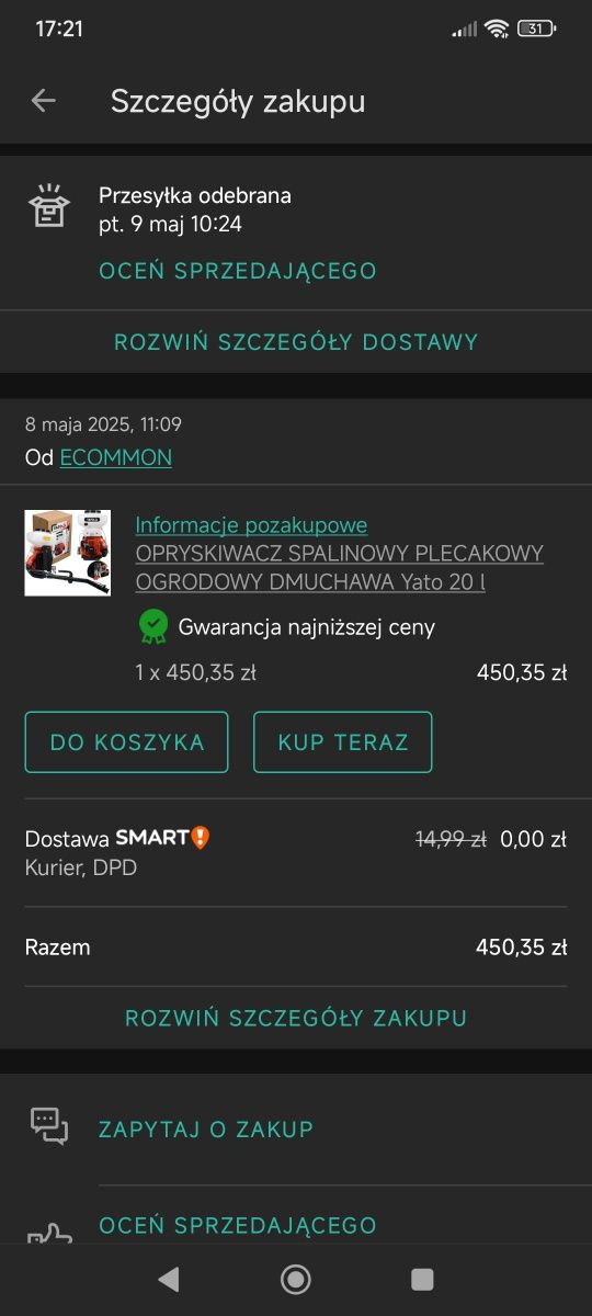 Opryskiwacz spalinowy yato