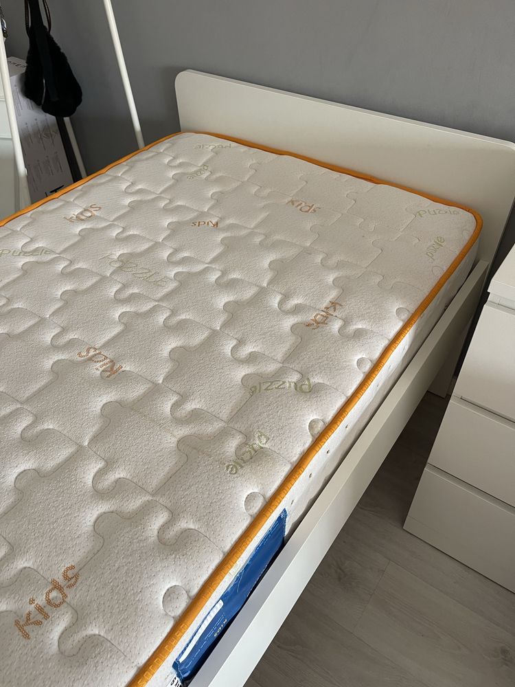 Ikea Estrutura de Cama SLÄKT branca, 90x200