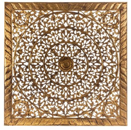 NOVO: Painel Decorativo Mandala Gold ou Cabeceira de Cama 160x160cm