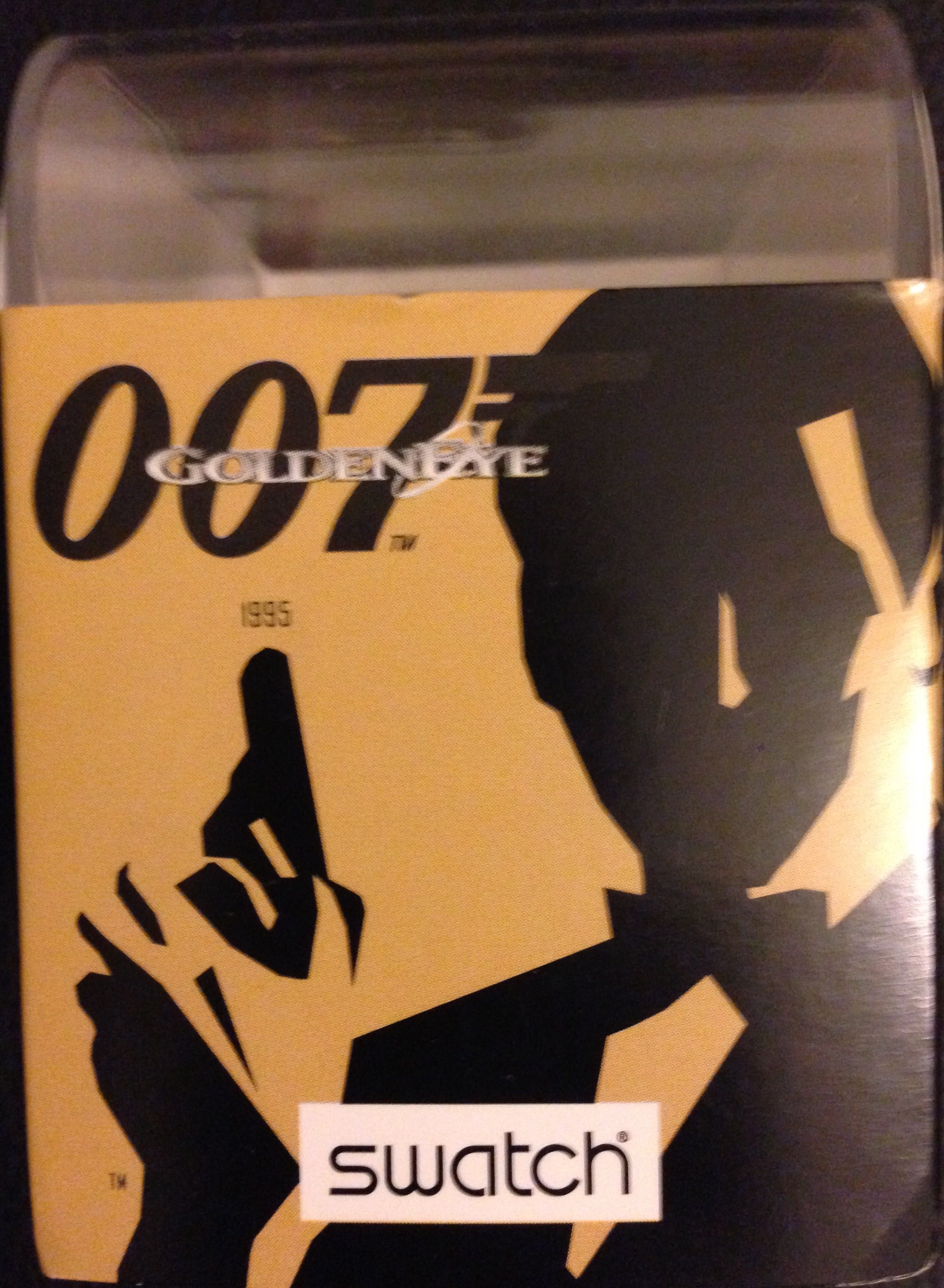 Relógio de colecção retro da swatch da série 007 goldeneye