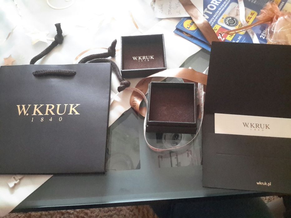 Złote kolczyki łańcuszki złoto próba 375 firmowe w.kruk okazja tanio