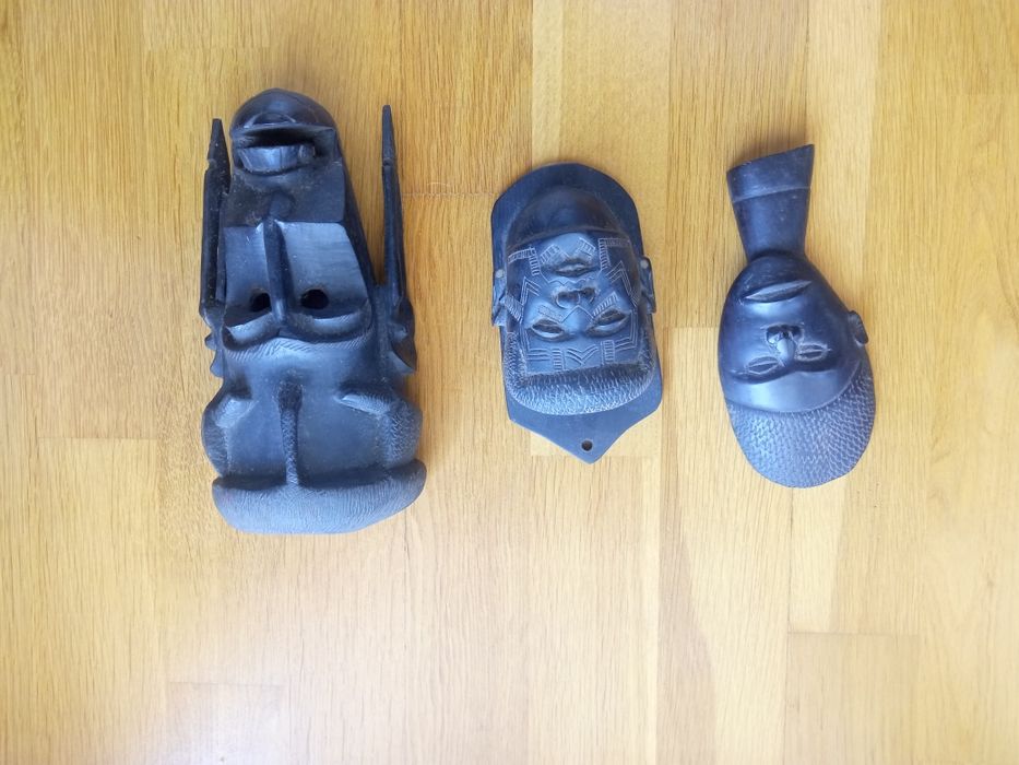 Máscaras decorativas africanas e asiáticas