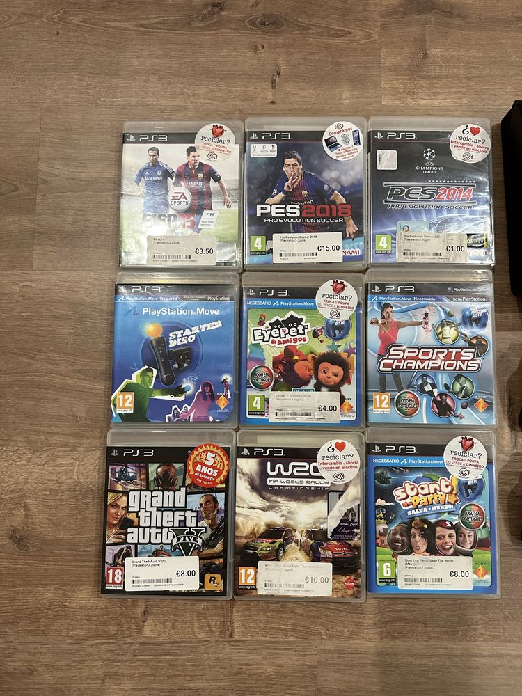 Playstation 3 com jogos e acessorios