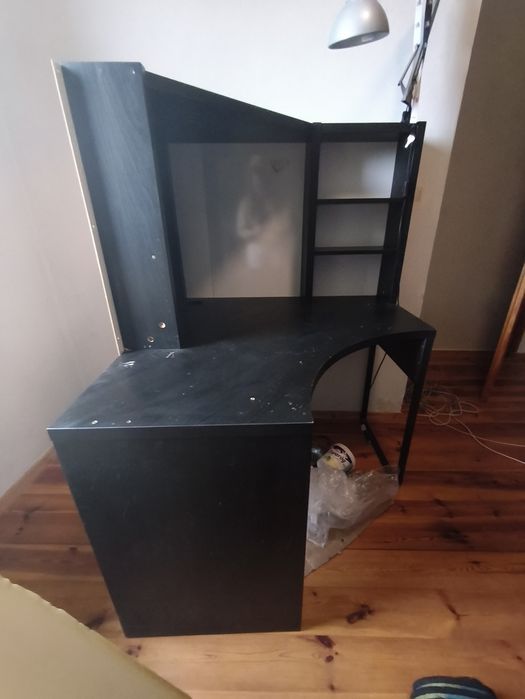 Biurko narożne z nadstawką IKEA