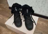 Женские зимние ботинки черные