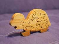 Пазл деревянный черепаха игрушка развивающая для малышей