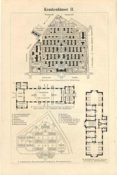 Architektura - Budowle  stara, oryginalna grafika