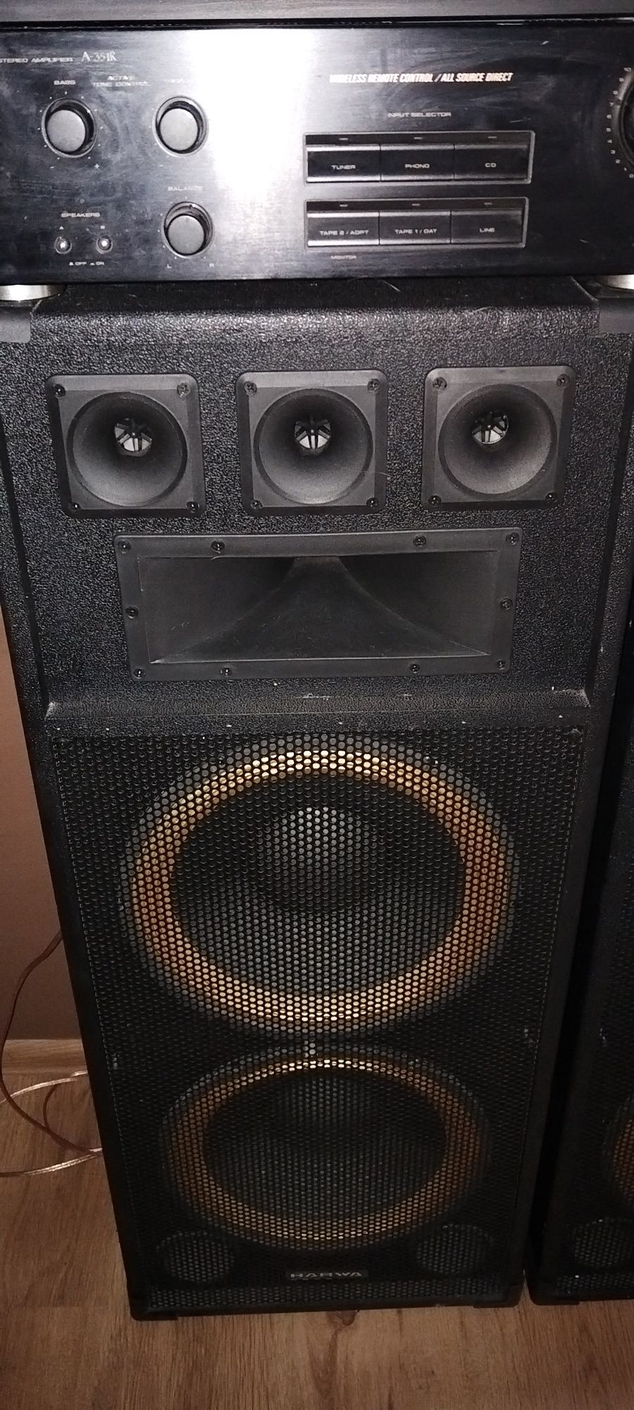 Sprzedam potężne kolumny estradowe +wzmacniacz stereo PIONEER A-351R