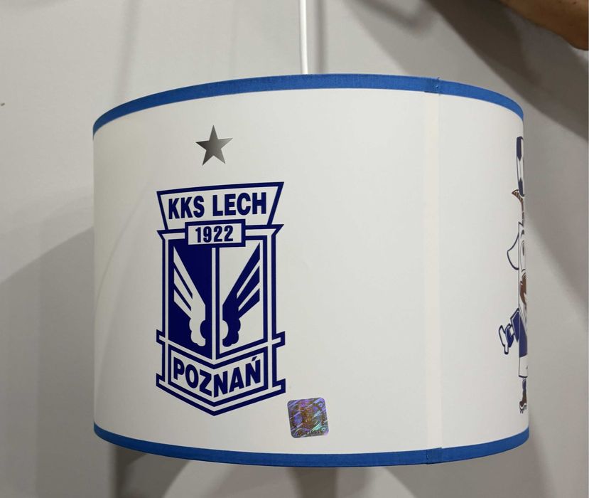 Lampa sufitowa wisząca KKS Lech śr. 30cm dla fana Piłki Nożnej/ Lecha