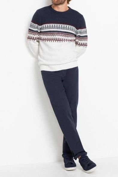 B.P.C sweter męski we wzory 4XL.