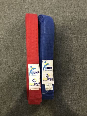 Два пояса UKF синий и красный