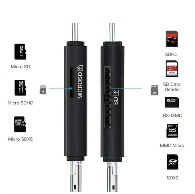 Кардрідер Iahead 3 в 1 TF / SD, USB 2.0,OTG lightning - Type C