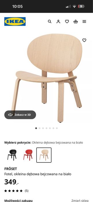 fotel, okleina dębowa bejcowana na biało